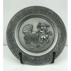 Hallmark 1980 Little Gallery Collection Fine Pewter Decorative Plates - USA Made